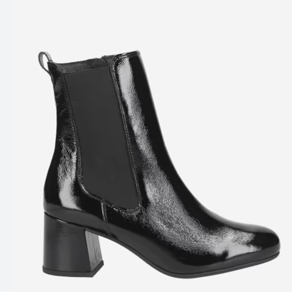 Paul Green Shoes - NEW paul green black crinkled patent leather ankle boots
